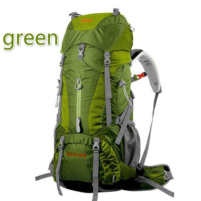 Creeper 60+5L Professional Waterproof Rucksack Internal Frame Climbing Camping-Creepers Outdoor Store-Green-Bargain Bait Box