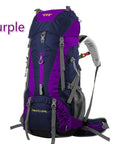 Creeper 60+5L Professional Waterproof Rucksack Internal Frame Climbing Camping-Creepers Outdoor Store-Purple-Bargain Bait Box