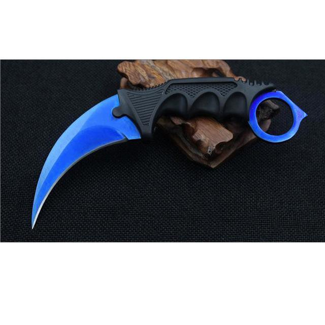 Cs Go Camping Folding Knives Top Quality Tactical Claw Hobby Survival Karambit-Extreme outdoors Store-Blue-Bargain Bait Box