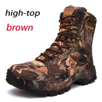 Cungel Hiking Shoes Professional Waterproof Hiking Boots Breathable Travel Shoes-Hiking Shoes-Cunge 2 Store-HIGH-BROWN-7.5-Bargain Bait Box