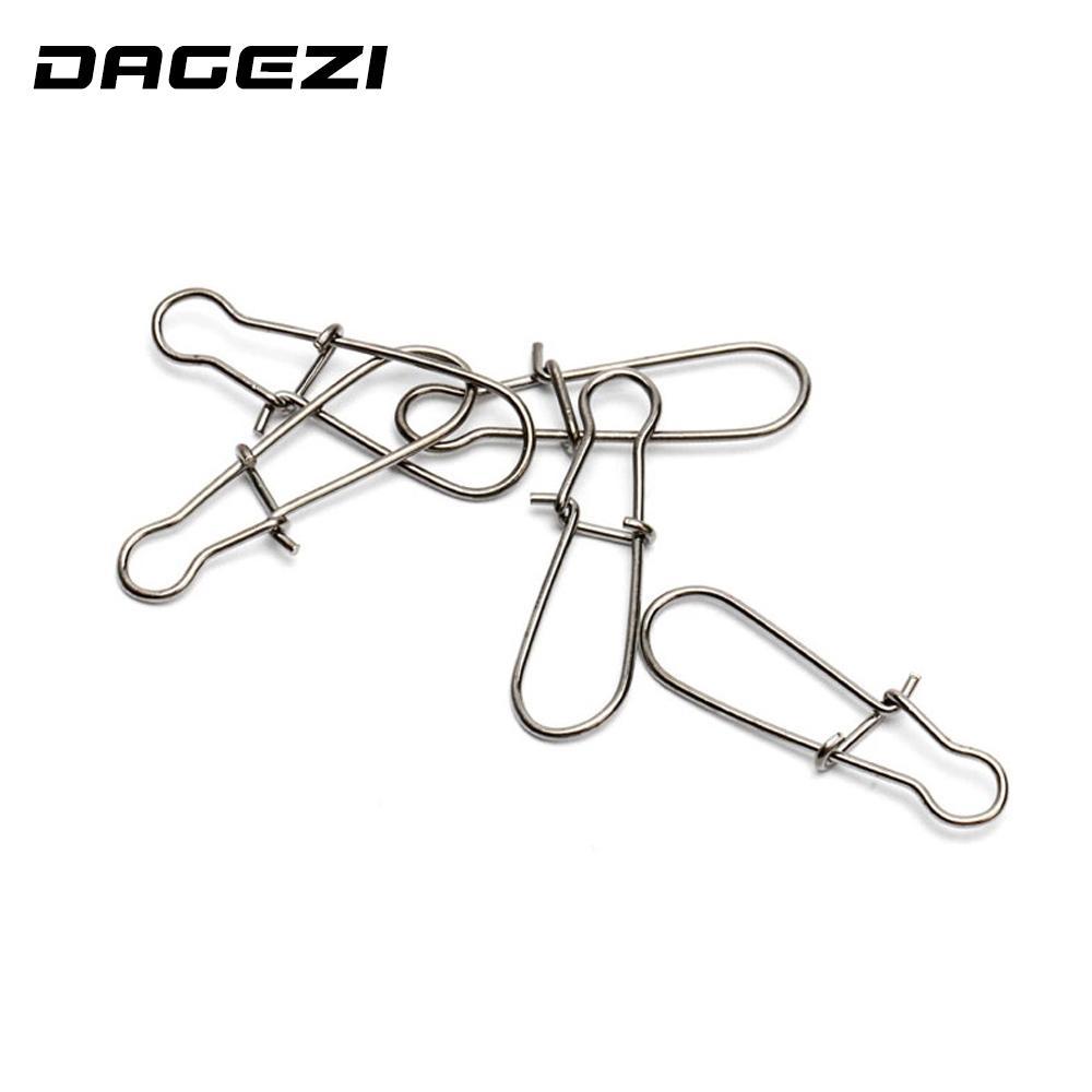 Dagezi 100 Pcs/Lot Stainless Steel Swivels Fishing Gear Accessories Connector-DAGEZI Store-1-Bargain Bait Box