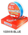Dagezi 100M 8 Strand 10-80Lb Super Strong Pe Braided Fishing Lines Japanese-DAGEZI Store-Blue-0.6-Bargain Bait Box