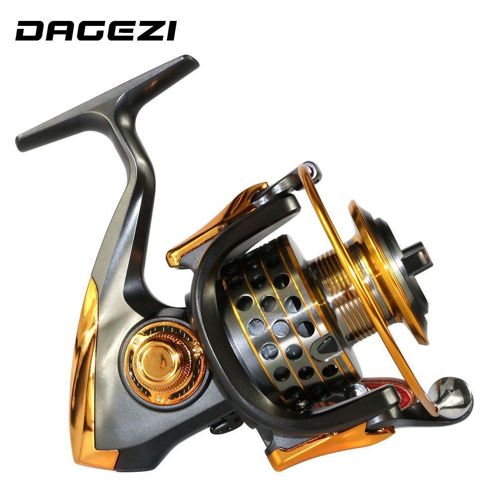 Dagezi 13+1Bb Spinning Fishing Reel All-Metal Wood Handle Fishing Reels-DAGEZI Store-1000 Series-Bargain Bait Box