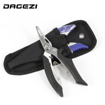 Dagezi 2 Colors Fishing Pliers With Package Scissors Line Cutter Remove Hook-Fishing Pliers-Bargain Bait Box-Black-Bargain Bait Box