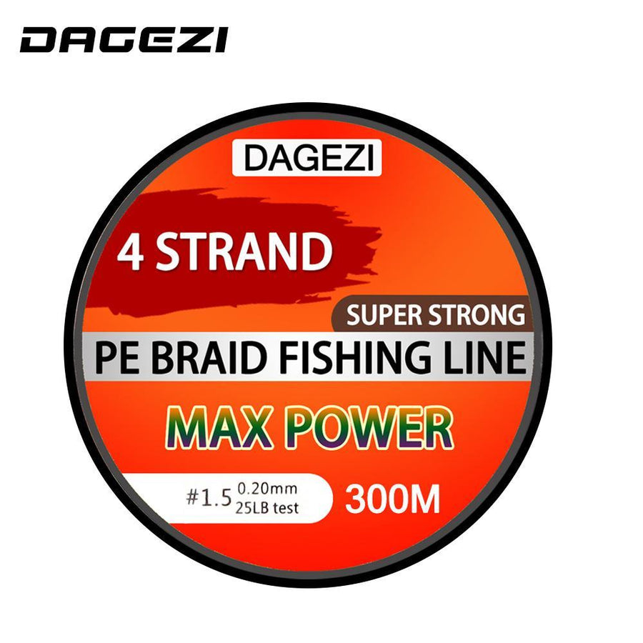 Dagezi 20-90Lb Braided Fishing Lines With Gift 4 Strand 300M Super Strong-DAGEZI Store-White-0.6-Bargain Bait Box