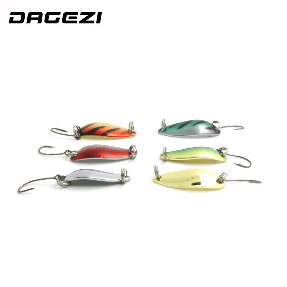 Dagezi 30Pcs/Lot Metal Lure Fishing Bait Spoon Lures 3G Fishing Lure 6 Colors-DAGEZI Store-Bargain Bait Box