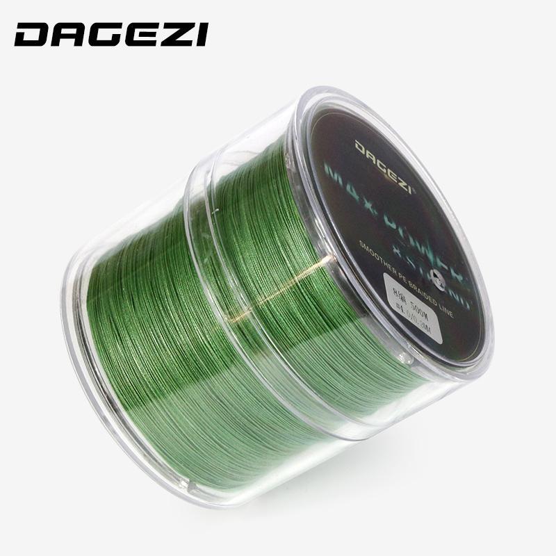 Dagezi 500M 8 Strand Braid Fishing Line Rope Super Strong Smoother 100% Pe-DAGEZI Store-White-0.6-Bargain Bait Box