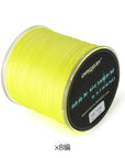 Dagezi 500M 8 Strand Braid Fishing Line Rope Super Strong Smoother 100% Pe-DAGEZI Store-Yellow-0.6-Bargain Bait Box
