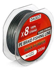 Dagezi 8 Strand 300M/330Yds Super Strong Fishing Lines 30-80Lb 100% Pe Braided-DAGEZI Store-Dark Grey-2.0-Bargain Bait Box