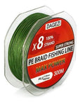 Dagezi 8 Strand 300M/330Yds Super Strong Fishing Lines 30-80Lb 100% Pe Braided-DAGEZI Store-Green-2.0-Bargain Bait Box