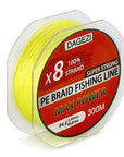 Dagezi 8 Strand 300M/330Yds Super Strong Fishing Lines 30-80Lb 100% Pe Braided-DAGEZI Store-Yellow-2.0-Bargain Bait Box