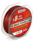 Dagezi 8 Strand 300M/330Yds With Gift Super Strong 10-80Lb Brand Fishing Lines-DAGEZI Store-Red-0.6-Bargain Bait Box