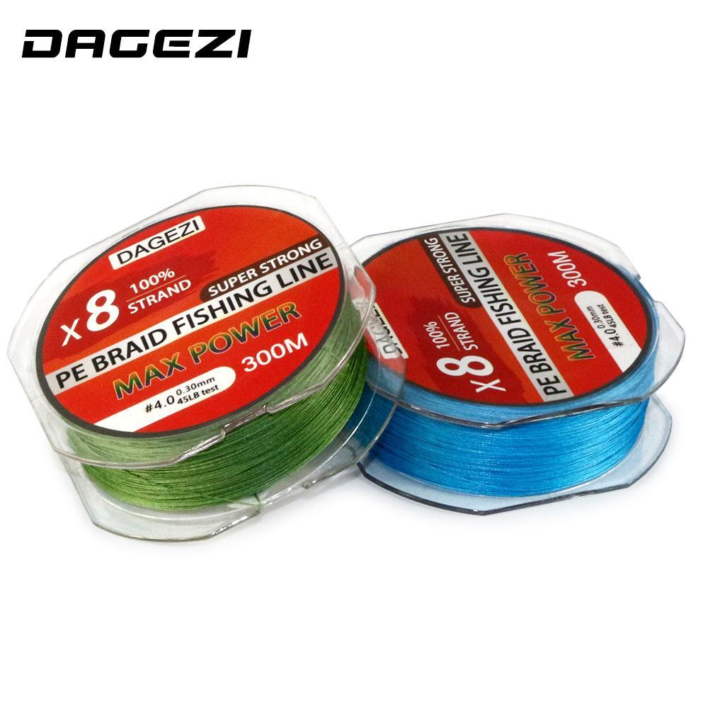 Dagezi 8 Strand 300M/330Yds With Gift Super Strong 10-80Lb Brand Fishing Lines-DAGEZI Store-White-0.6-Bargain Bait Box