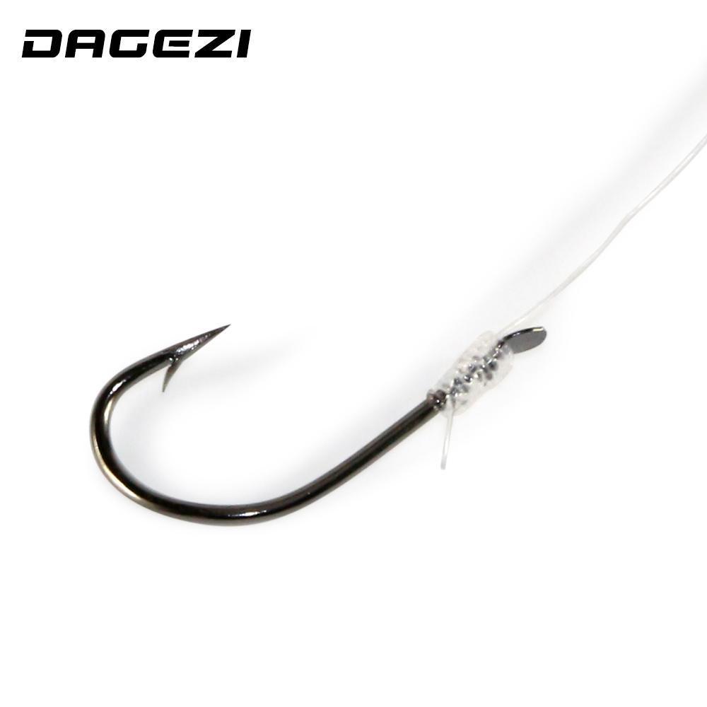 Dagezi High Carbon Steel 25Pcs Fishing Hook With Fishing Line 8-16