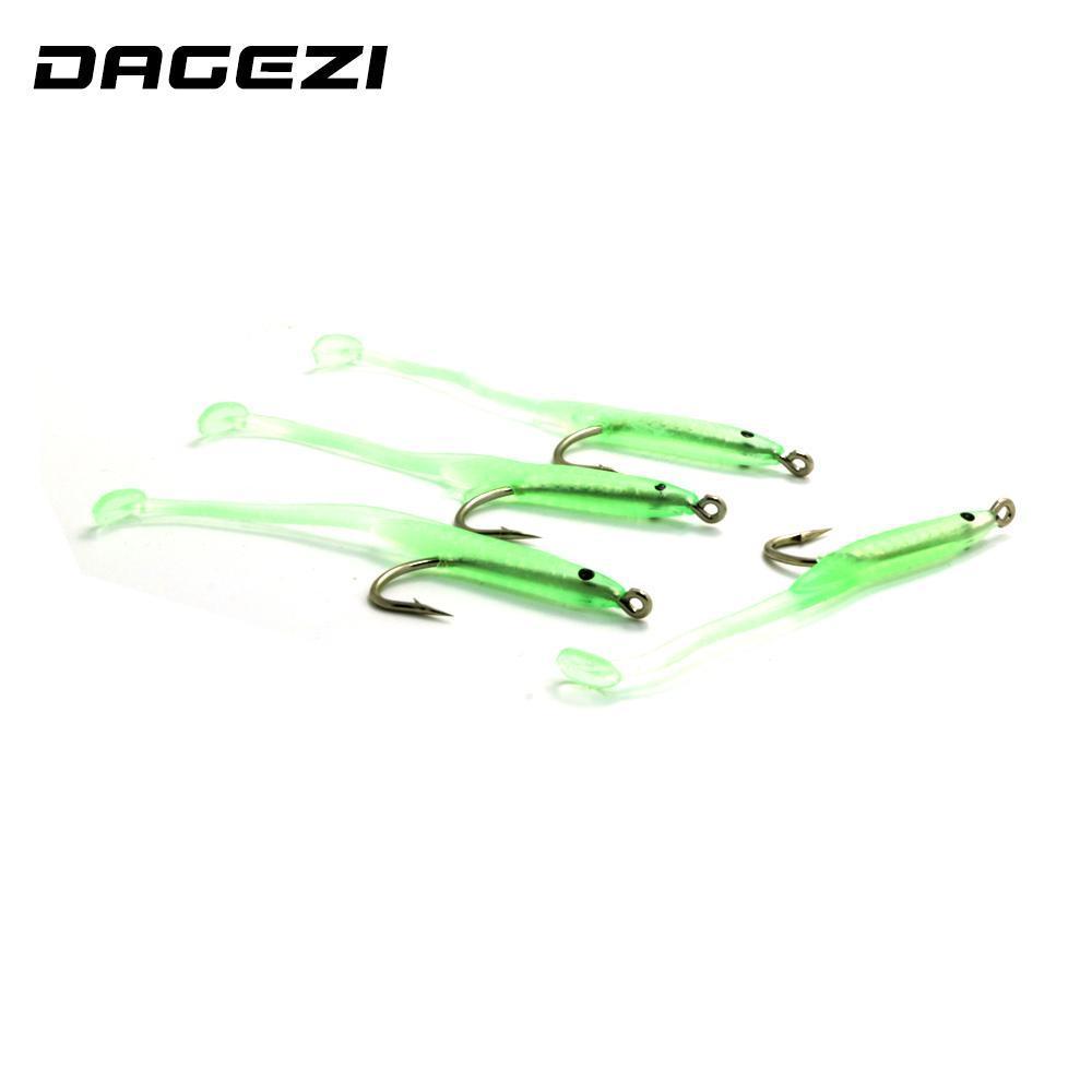 Dagezi Luminous Soft Lures Fishing Soft Bait Tiddler Bait With Hook 7Cm-DAGEZI Store-Bargain Bait Box