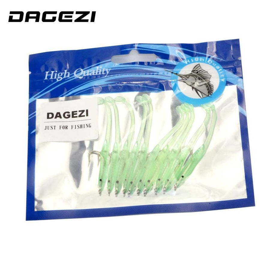 Dagezi Luminous Soft Lures Fishing Soft Bait Tiddler Bait With Hook 7Cm-DAGEZI Store-Bargain Bait Box