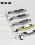Dagezi Metal Sequins Fishing Lure 5Pcs/Lot Spoon Lure With Feather Noise-DAGEZI Store-Bargain Bait Box