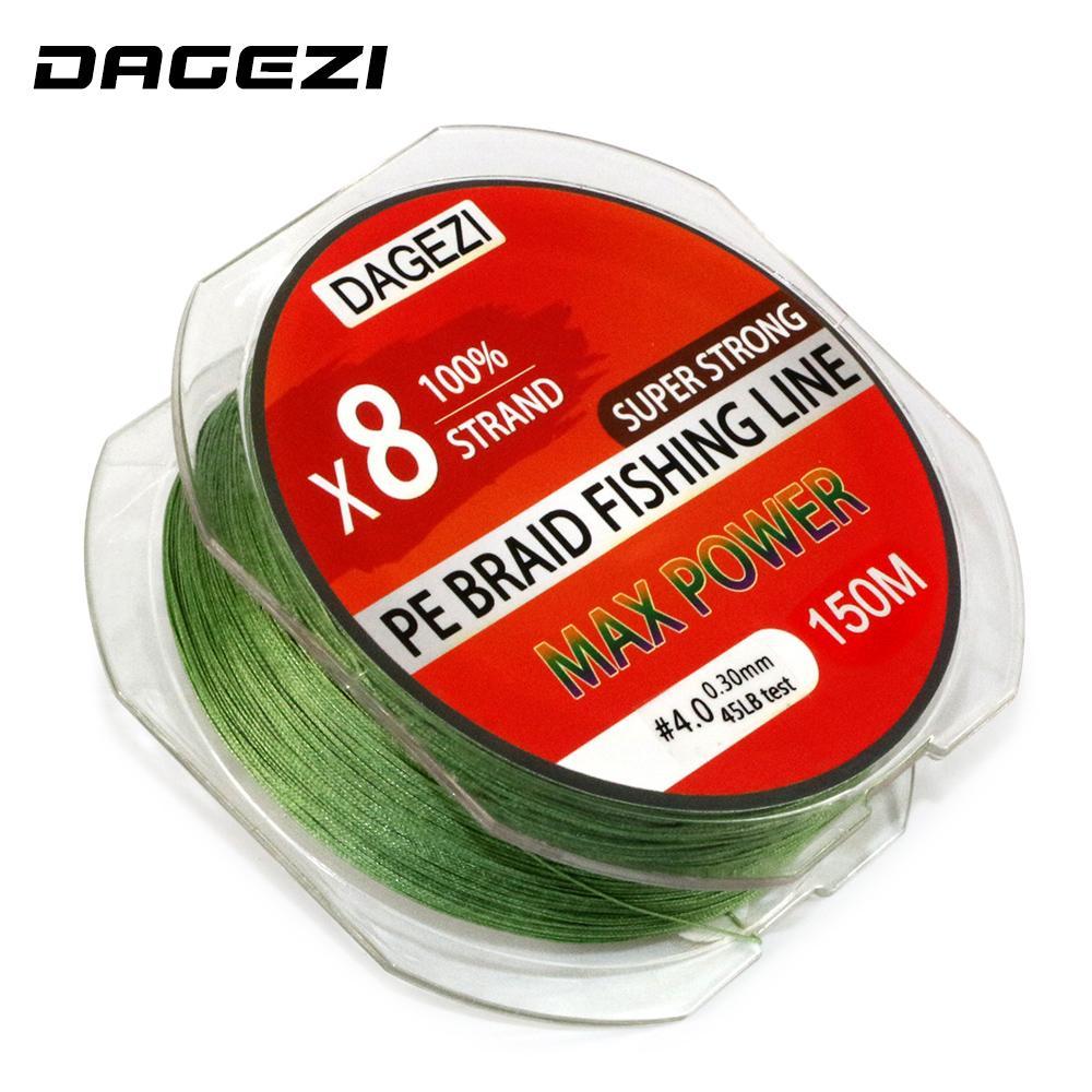 Dagezi Super Strong With Gift 8 Strand 150M 10-80Lb Brand Fishing Lines-DAGEZI Store-White-0.6-Bargain Bait Box