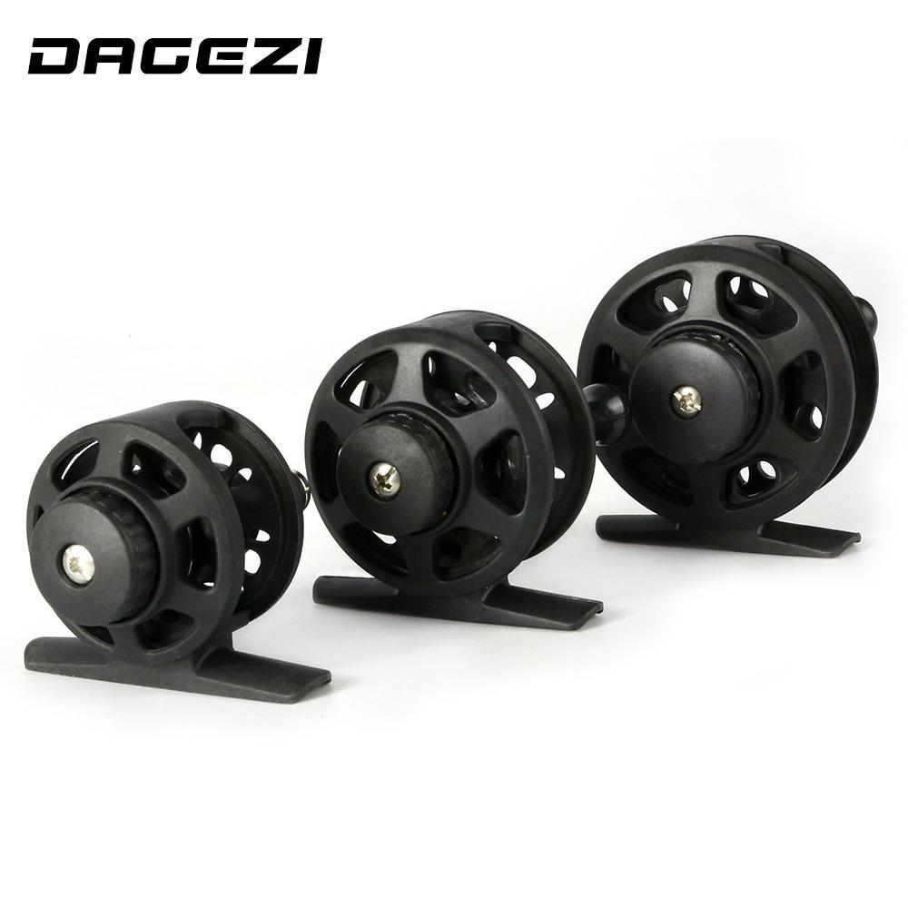 Dagezi Ultra-Light 3 Size Ice Fishing Reel Black Plastic Fishing Wheel 1Bb Ratio-Fly Fishing Reels-Bargain Bait Box-40-Bargain Bait Box
