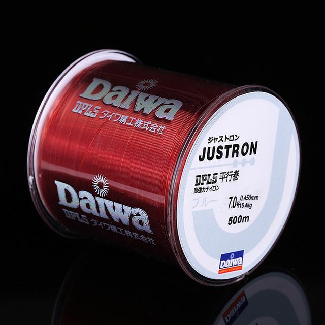 Daiwa 500M Super Strong Daiwa Justron Nylon Fishing Line 2Lb - 40Lb 7 Colors