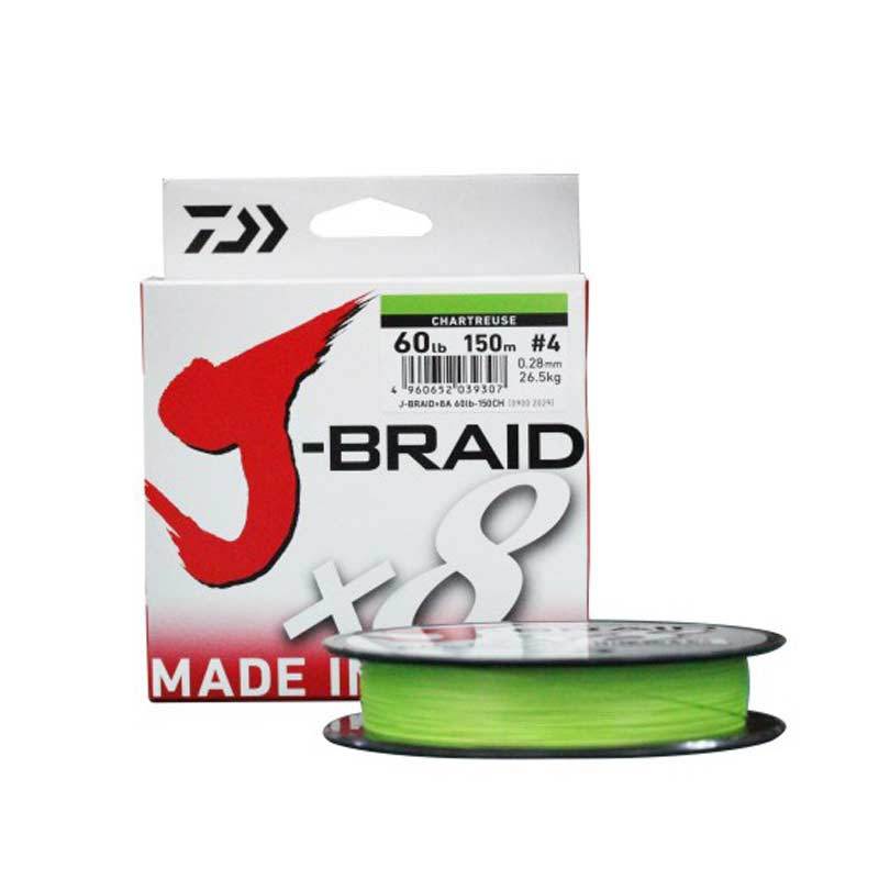 Daiwa J-Braid 8 Braind Fishing Line 150M Made In Japan Pe Fishing Line-There is always a suitable for you-Yellow-1.0-Bargain Bait Box