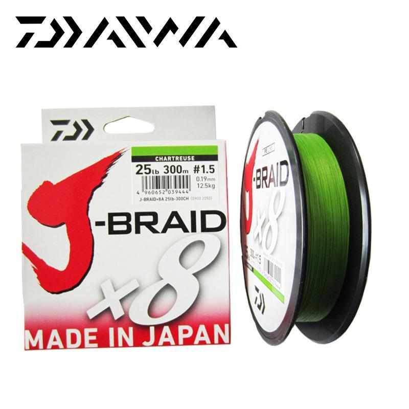 Daiwa J-Braid 8A 150M Original Green/Grass Green Color 8 Braided Fishing Line-iLures Fishing Tackle Store-Green-0.6-Bargain Bait Box