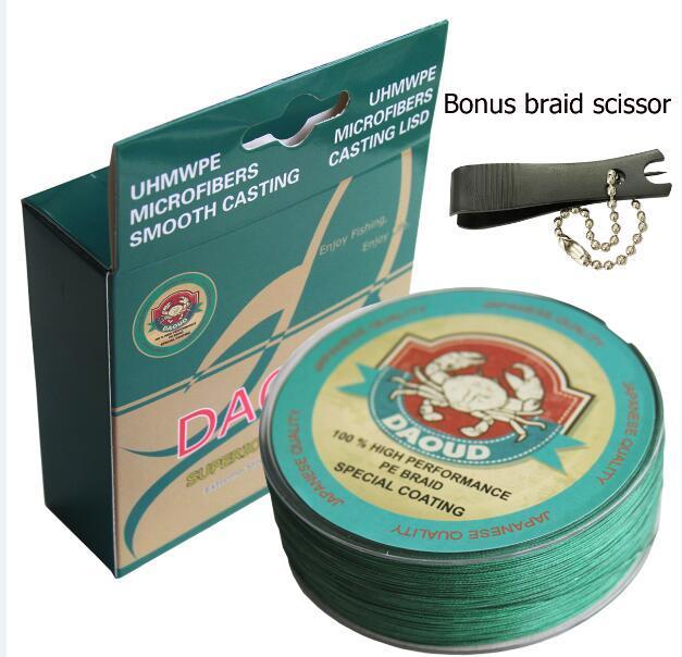 Daoud Superpower Braided Fishing Line 8 Strands 300M (327 Yards) Abrasion-fishers zone-Green-0.8-Bargain Bait Box