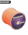 Dasnaki Fishing Line 4 Strands 300 Meters Multifilament Pe Braided High Strength-There is always a suitable for you-Orange-1.0-Bargain Bait Box