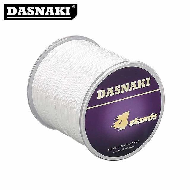 Dasnaki Fishing Line 4 Strands 300 Meters Multifilament Pe Braided High Strength-There is always a suitable for you-White-1.0-Bargain Bait Box