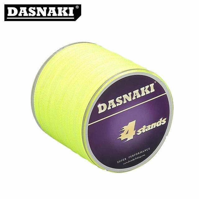 Dasnaki Fishing Line 4 Strands 300 Meters Multifilament Pe Braided High Strength-There is always a suitable for you-Yellow-1.0-Bargain Bait Box