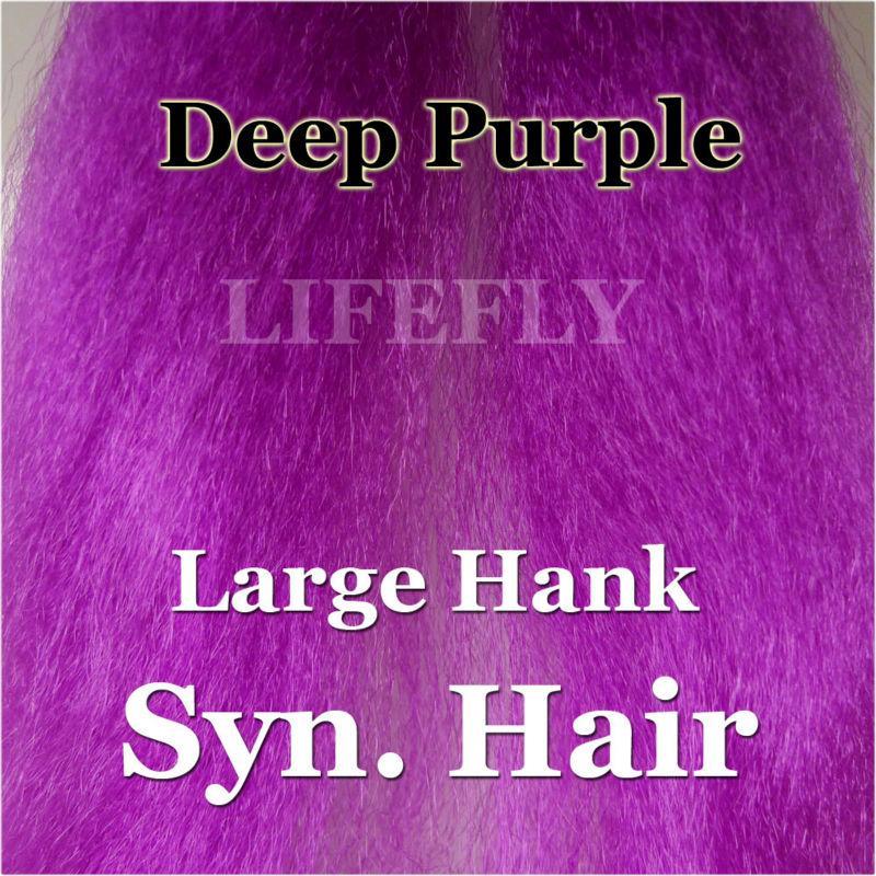 Deep Purple Color / Large Hank Of Synthetic Hair, Hair, Fly Tying, Jig, Lure-Fly Tying Materials-Bargain Bait Box-Bargain Bait Box