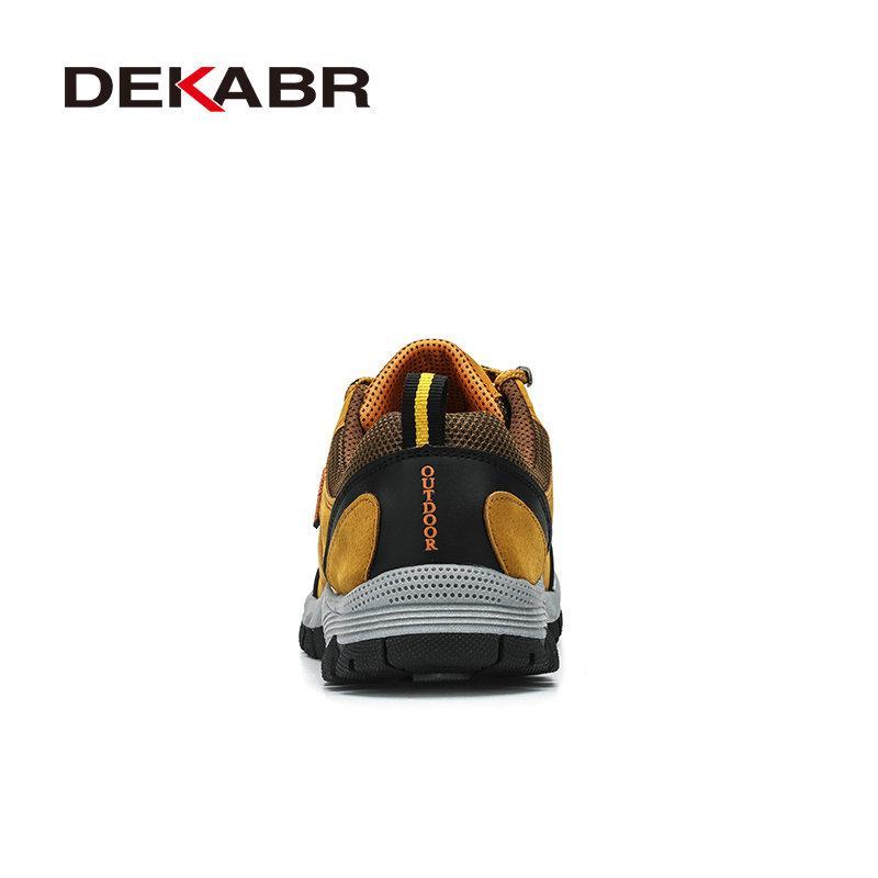 Dekabr Men&#39;S Waterproof Hiking Shoes Cushioning Antislip Climbing Shoes Trekking-ZIMNIE Sneakers Store-Brown-7-Bargain Bait Box