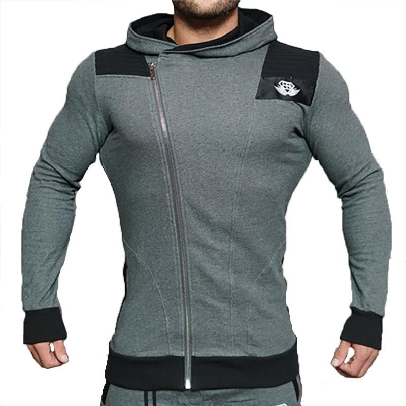 Detector Mens Outdoor Hooded Jackets Running Sweatshirt Zipper Slim Fit Pullover-Detector Sport-Black-M-Bargain Bait Box