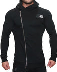 Detector Mens Outdoor Hooded Jackets Running Sweatshirt Zipper Slim Fit Pullover-Detector Sport-Black-M-Bargain Bait Box