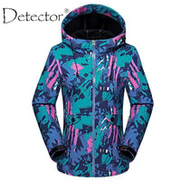 Detector Outdoor Spring Autumn Climbing Camping Hiking Softshell Jacket-Befusy Store-Blue-M-Bargain Bait Box