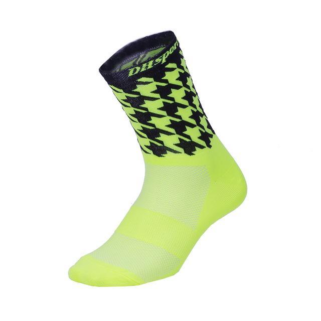 Dh Sports Professional Cycling Socks Breathable Outdoor Exercise Sports Hiking-DH SPORTS Pro Store-Green-Bargain Bait Box