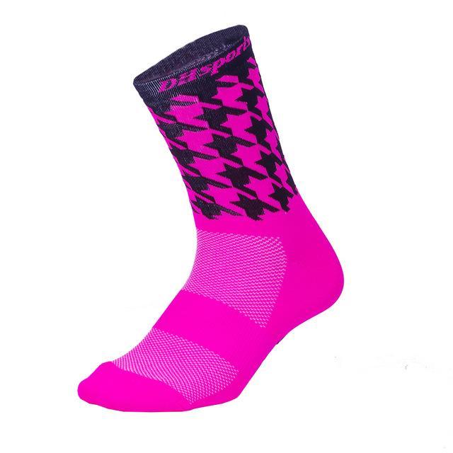 Dh Sports Professional Cycling Socks Breathable Outdoor Exercise Sports Hiking-DH SPORTS Pro Store-Rose-Bargain Bait Box