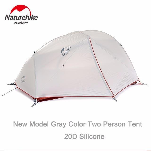 Dhl Freeshipping 2 Person Camping Tent Waterproof 20D Silicone Fabric-Gocamp-gray-Bargain Bait Box