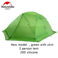 Dhl Freeshipping 2 Person Camping Tent Waterproof 20D Silicone Fabric-Gocamp-orange-Bargain Bait Box