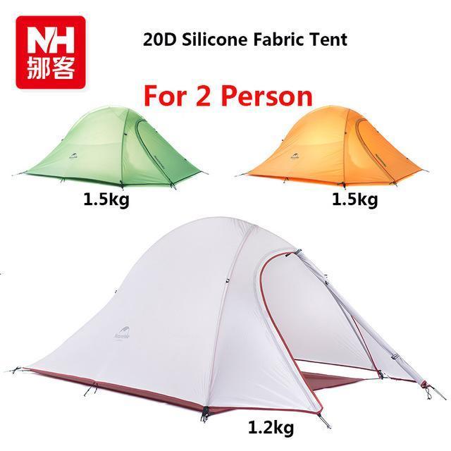 Dhl Naturehike 2 Person Tent Ultralight 20D Silicone Fabric Tents-Gocamp-20D gray-Bargain Bait Box