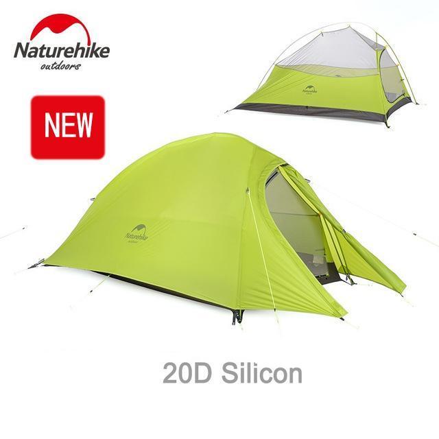 Dhl Naturehike 2 Person Tent Ultralight 20D Silicone Fabric Tents-Gocamp-20D light green-Bargain Bait Box