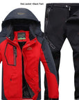 Direnjie Man Winter Fishing Waterproof Skiing Warm Fur Outdoor Trekking Jacket-Stalkers Outdoor Store-Blue Black-XL-Bargain Bait Box