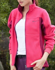 Direnjie Woman Warm Trekking Hiking Outdoor Fleece Jacket Ladies Thermal-LandCrown Adventure Store-Green-M-Bargain Bait Box