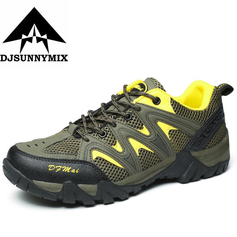 Djsunnymix Brand Outdoor Sport Hiking Shoes Tactical Shoes For Men Lightweight-DJsunnymix Store-Brown-7-Bargain Bait Box