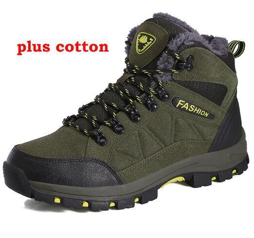 Djsunnymix Brand Suede Leather Outdoor Hiking Shoes Plus Velvet Women Warm-DJsunnymix Store-Army Green-5-Bargain Bait Box