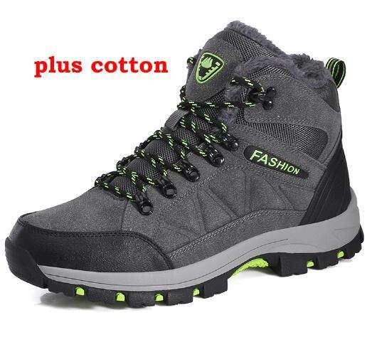 Djsunnymix Brand Suede Leather Outdoor Hiking Shoes Plus Velvet Women Warm-DJsunnymix Store-Gray-5-Bargain Bait Box