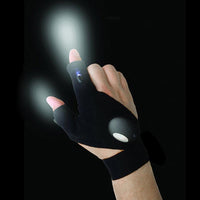 Donql 1 Pair Outoor Fishing Magic Strap Fingerless Glove Led Flashlight Torch-DONQL Outdoors Store-Bargain Bait Box