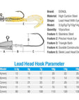 Donql 10Pcs/ Box Barbed Jig Head Fishhook Lead Head Fishing Hook 3.5G 5G 7G-Jig Heads for Swimbaits-DONQL Fishing Store-10pcs 3.5g-Bargain Bait Box