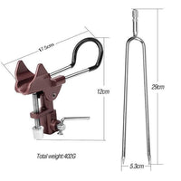 Donql High Quality Fishing Rod Holder Angle Adjustable Metal Bracket Rack-Fishing Tools-DONQL Store-Brown-Bargain Bait Box