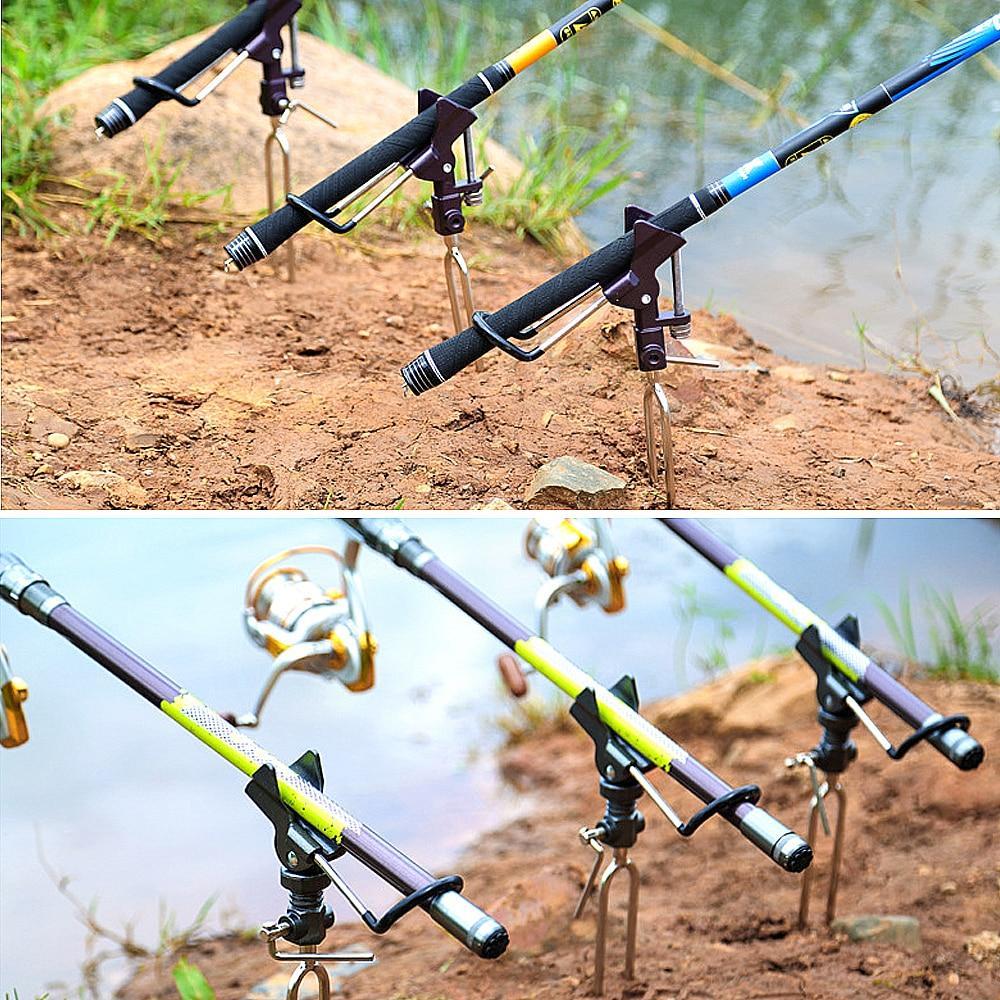 Donql High Quality Fishing Rod Holder Angle Adjustable Metal Bracket Rack-Fishing Tools-DONQL Store-Gray-Bargain Bait Box